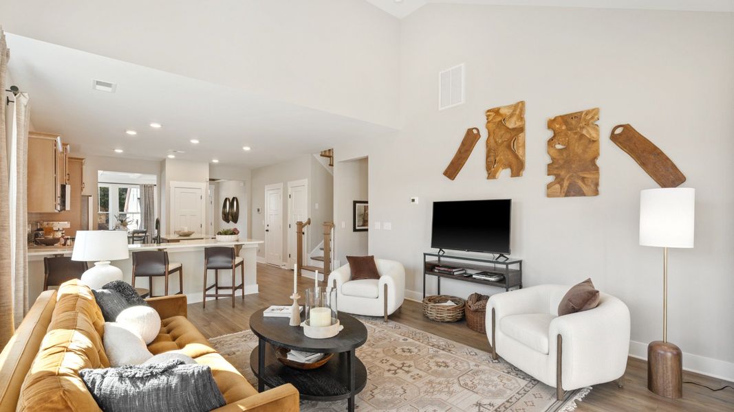 Furnished interior in a model home at Hinson Farm in Fountain Inn (Image 7).