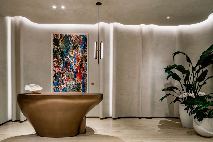 Furnished interior in a model home at St. Regis Residences Brickell in Miami (Image 6).