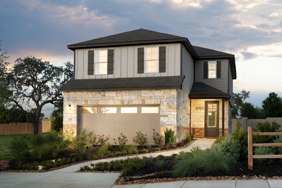 Front exterior of a home in the Veranda community, located in San Antonio, TX (Image 11).
