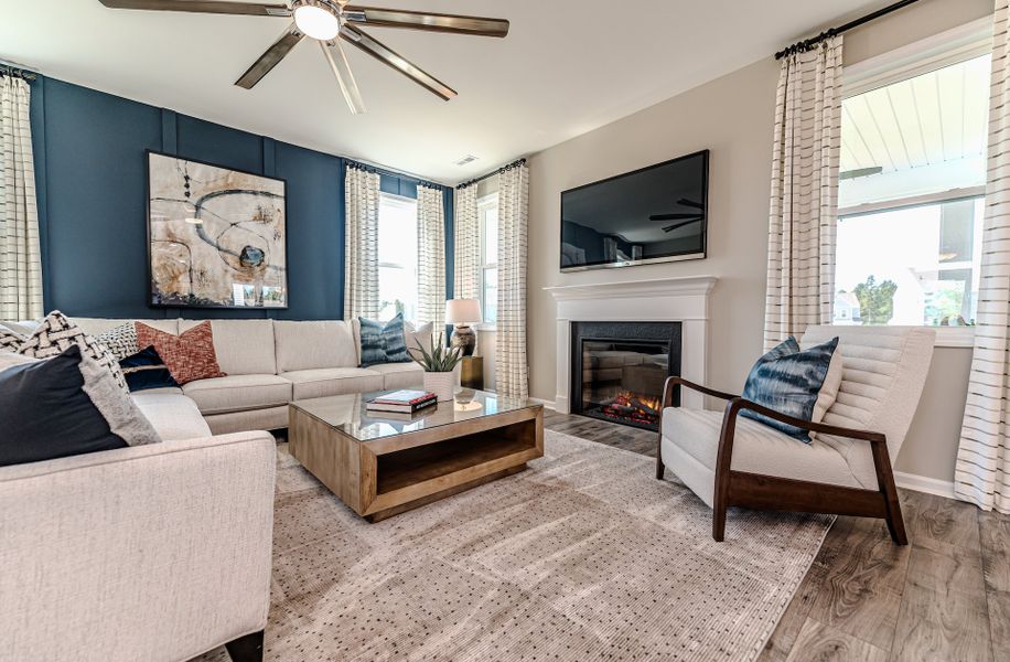 Furnished interior in a model home at Coventry Woods in Fayetteville (Image 18).