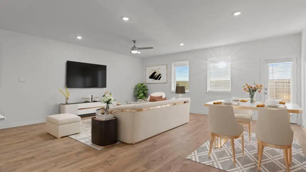 Furnished interior in a model home at Sugar Land Point in Houston (Image 4).