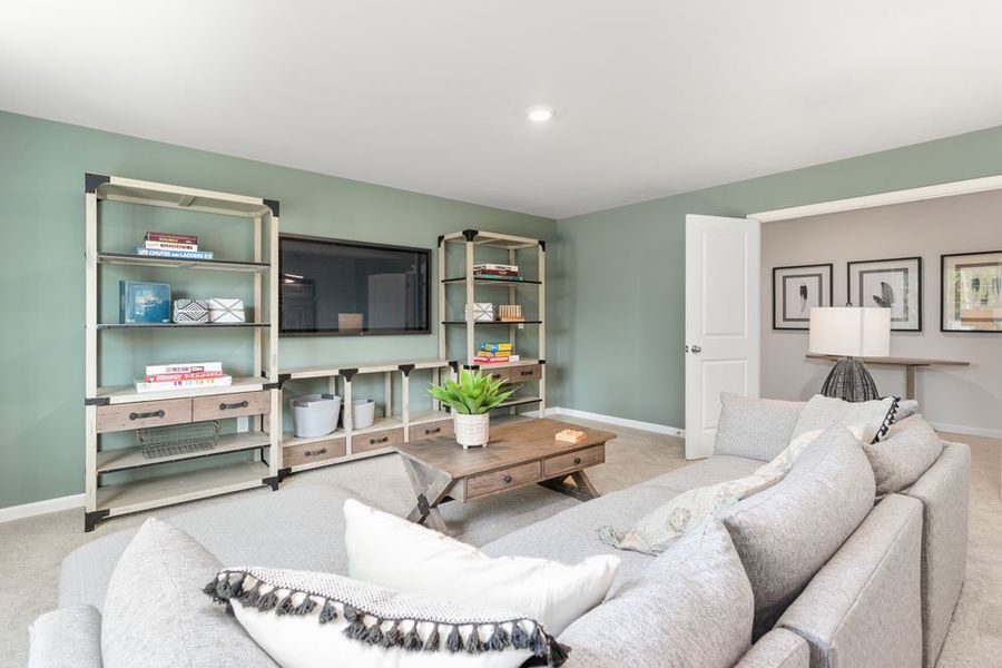 Furnished interior in a model home at Cedar Oaks in Greensboro (Image 20).