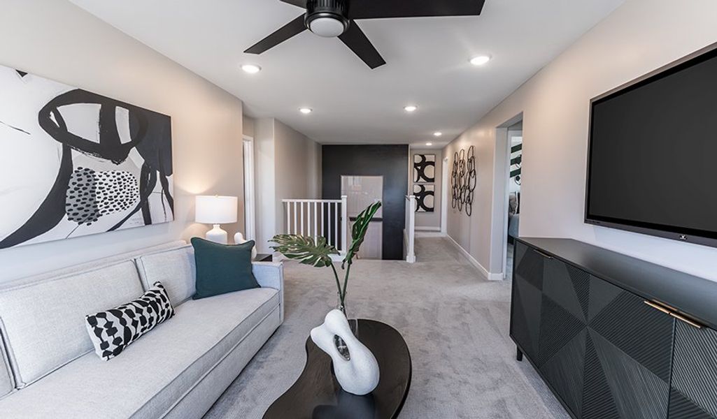 Furnished interior in a model home at Desert Bloom at Monarch in Marana (Image 9).