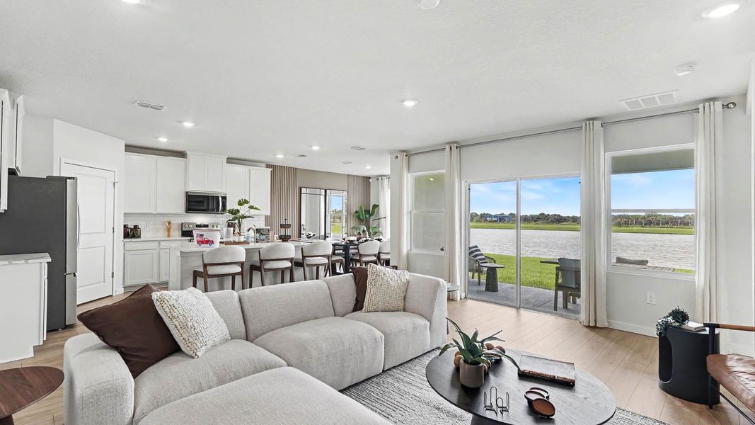 Furnished interior in a model home at Cypress Bay West in Palm Bay (Image 9).