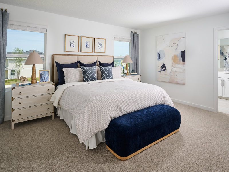 Furnished interior in a model home at The District at Oakleaf - The Grove in Middleburg (Image 8).