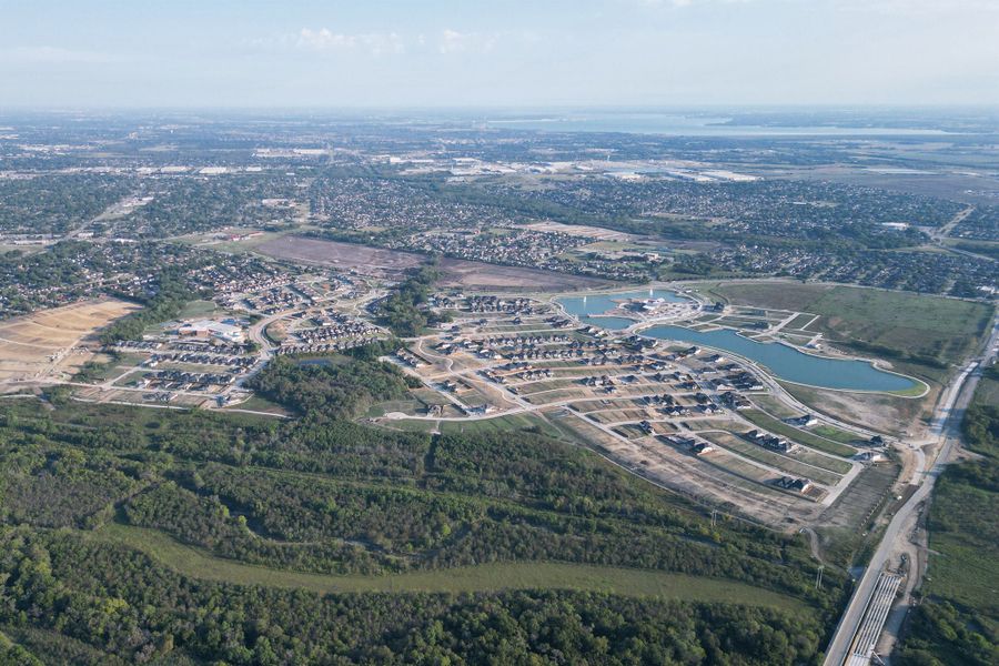 Aerial view of the Solterra community in Mesquite, TX, showing layout and nearby surroundings (Image 15).