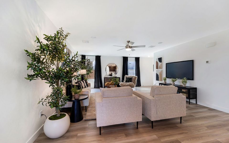 Furnished interior in a model home at Rancho Santa Rosa in Maricopa (Image 41).