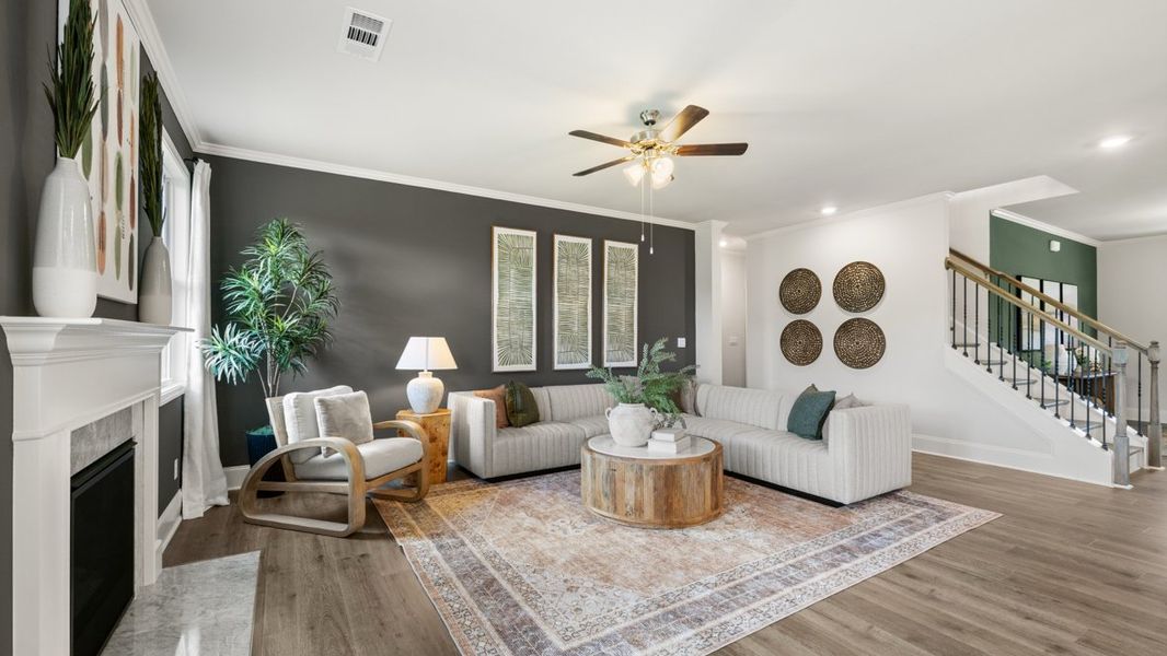 Furnished interior in a model home at Hamptons at Riverwood East in Dallas (Image 18).