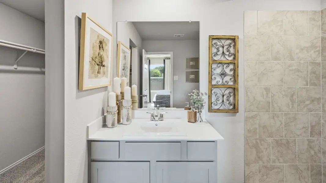 Furnished interior in a model home at Hidden Trails in Belton (Image 32).