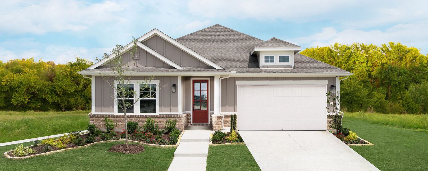 Front exterior of a home in the Coyote Meadows 50s community, located in Anna, TX (Image 3).