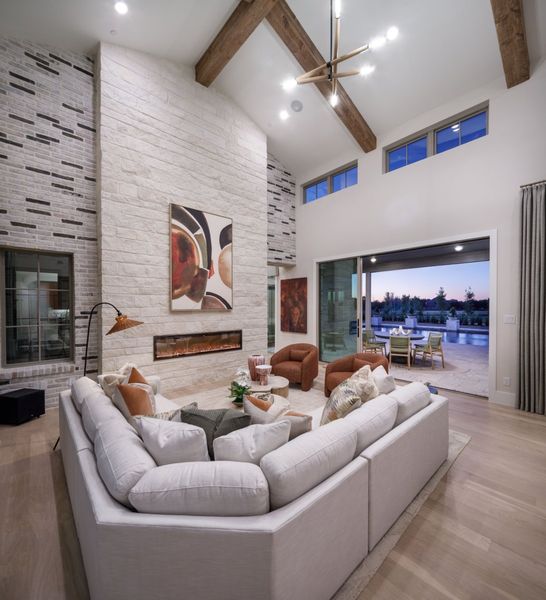 Furnished interior in a model home at Dean Farms in Lucas (Image 30).