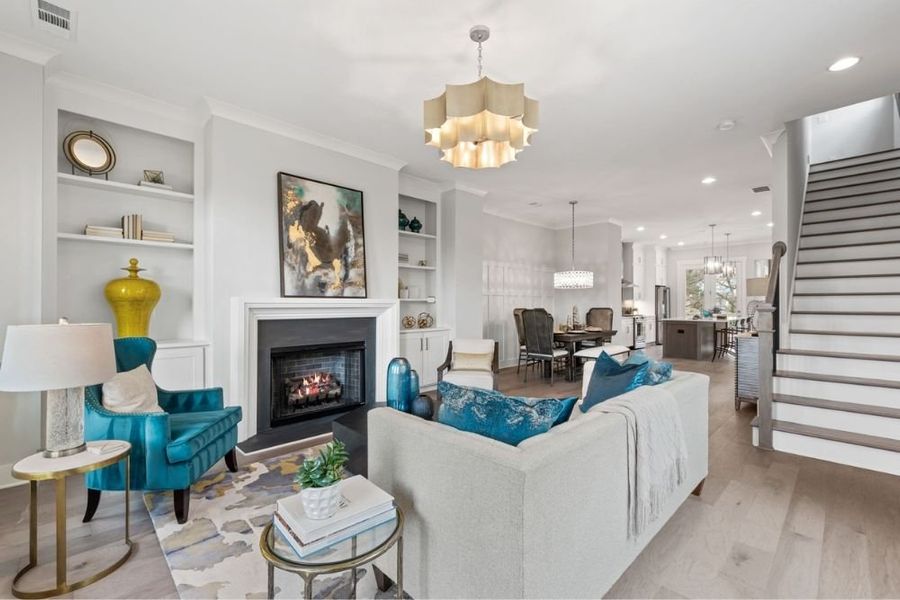 Furnished interior in a model home at Devin's Shire in Kennesaw (Image 9).