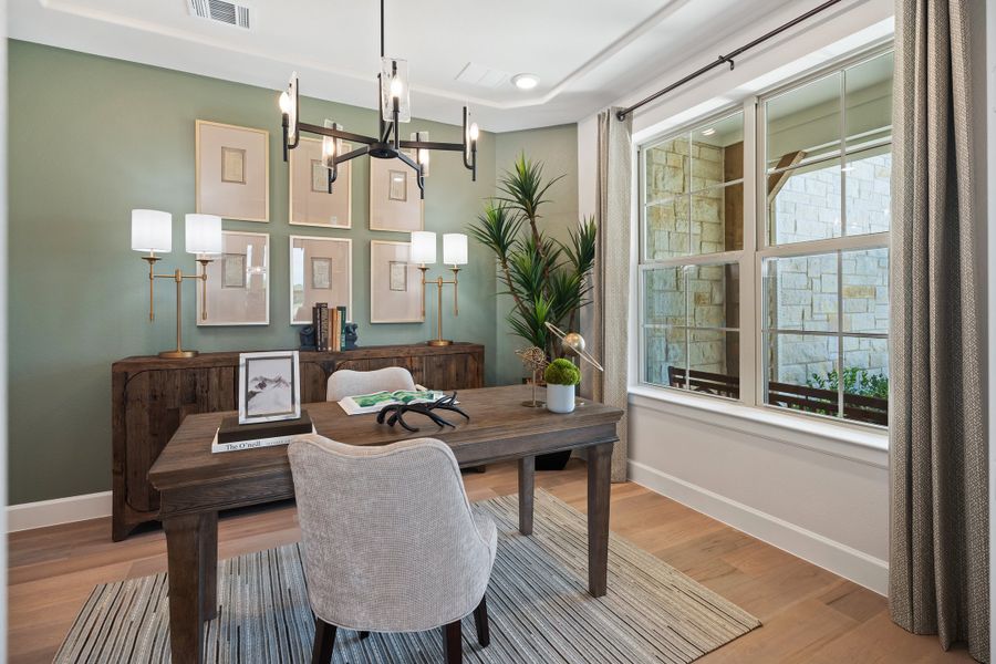 Furnished interior in a model home at Heath Golf and Yacht Club: Heath Golf & Yacht Club in Heath (Image 6).