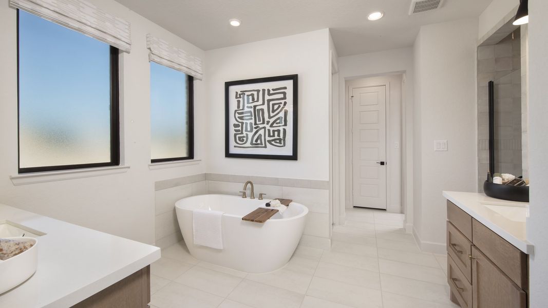 Furnished interior in a model home at Johnson Ranch 55' in Bulverde (Image 20). Furnished interior in a model home at Johnson Ranch 55' in Bulverde (Image 20).