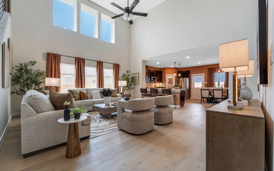 Furnished interior in a model home at Harvest Pointe in Needville (Image 4).