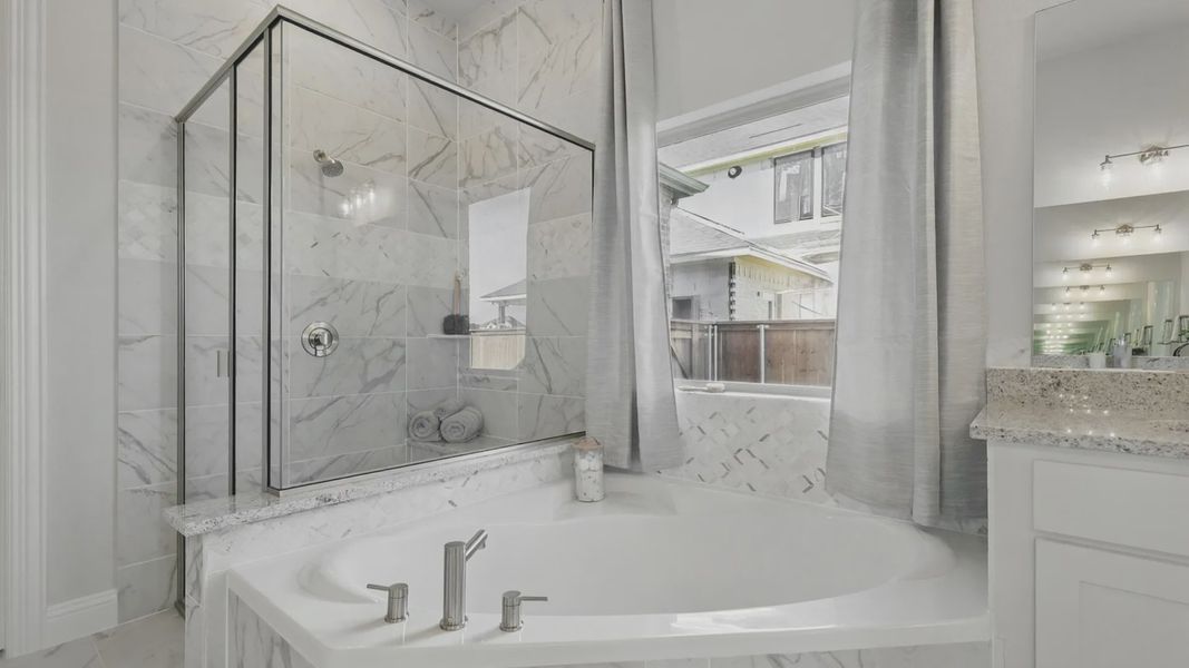 Furnished interior in a model home at Green Meadows in Celina (Image 29). Furnished interior in a model home at Green Meadows in Celina (Image 29).