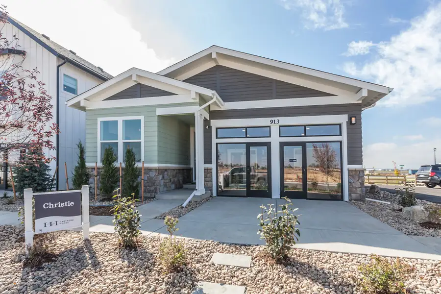 Front exterior of a home in the Prairie Song Story Collection - Single Family Homes community, located in Windsor, CO (Image 3). Front exterior of a home in the Prairie Song Story Collection - Single Family Homes community, located in Windsor, CO (Image 3).
