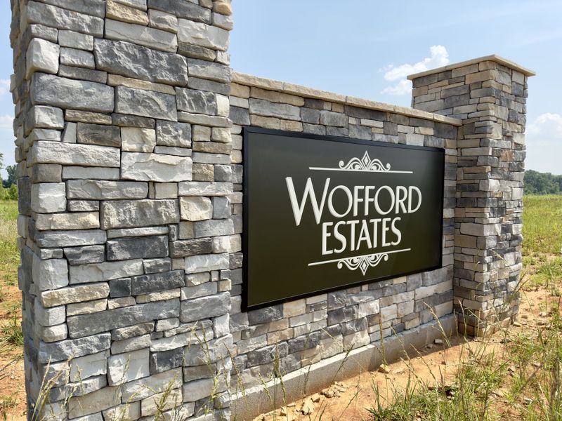 Entrance to the Wofford Estates community in Clarksville, TN, featuring signage and landscaping (Image 1).
