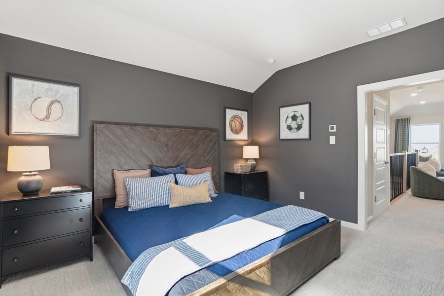 Furnished interior in a model home at Lily Creek at Sutton Fields in Aubrey (Image 49).