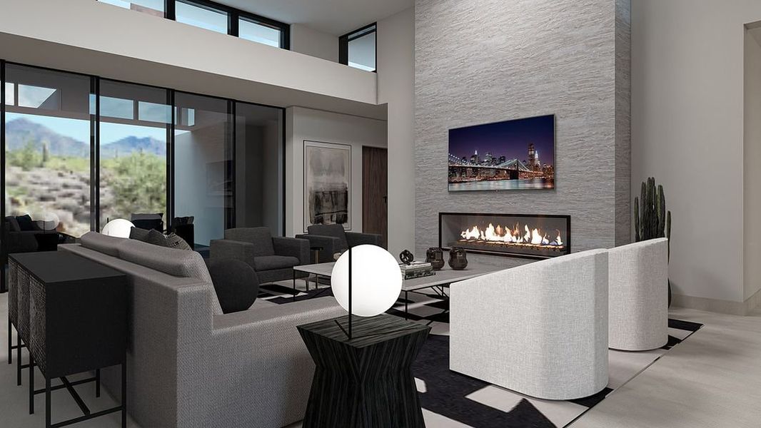 Furnished interior in a model home at Serene in Scottsdale (Image 17).