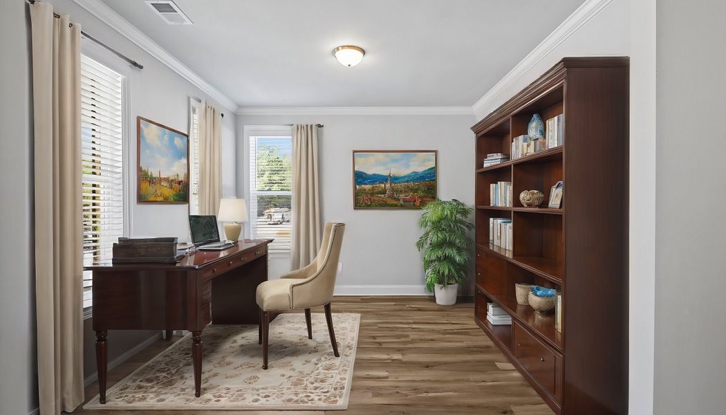 Furnished interior in a model home at Ruby Creek Estates in Atlanta (Image 22).