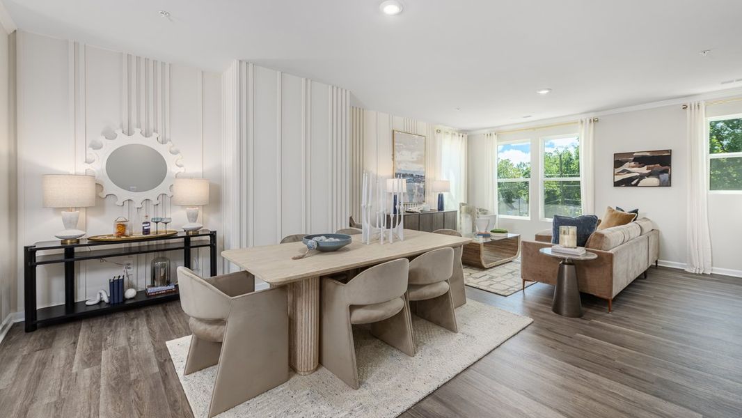 Furnished interior in a model home at Townes at Asbury in Atlanta (Image 4).