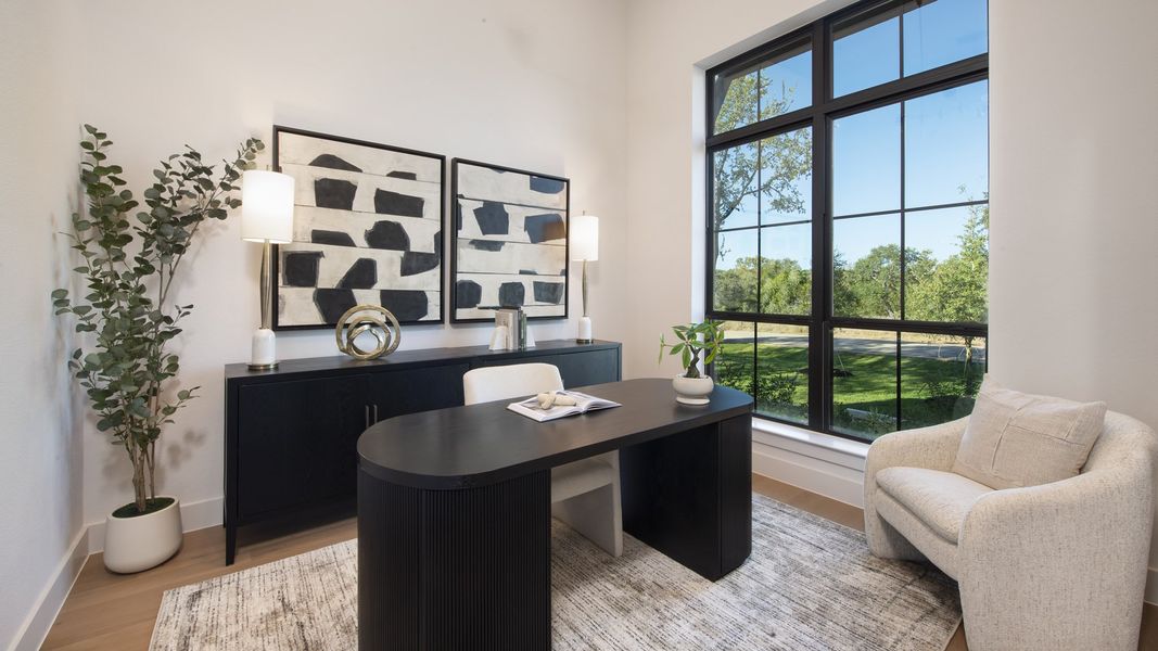 Furnished interior in a model home at Creek of Driftwood Half Acre in Driftwood (Image 12).