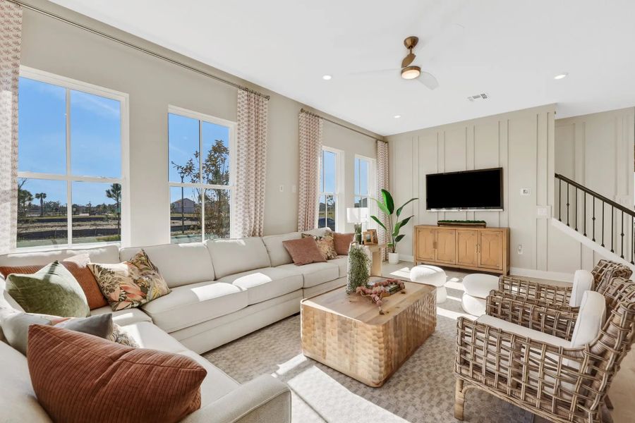 Furnished interior in a model home at Laureate Park 40' in Orlando (Image 34).