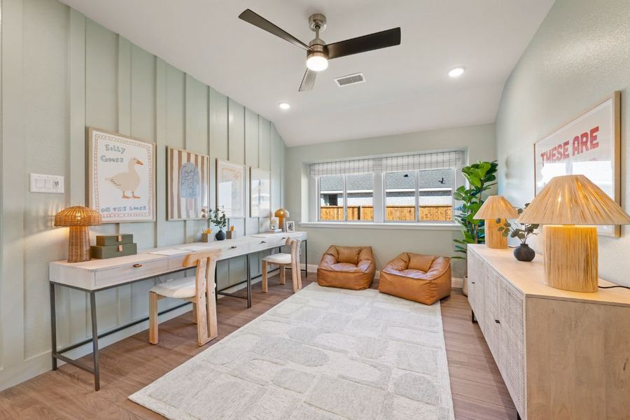Furnished interior in a model home at Clearview Ranch in Royse City (Image 16). Furnished interior in a model home at Clearview Ranch in Royse City (Image 16).