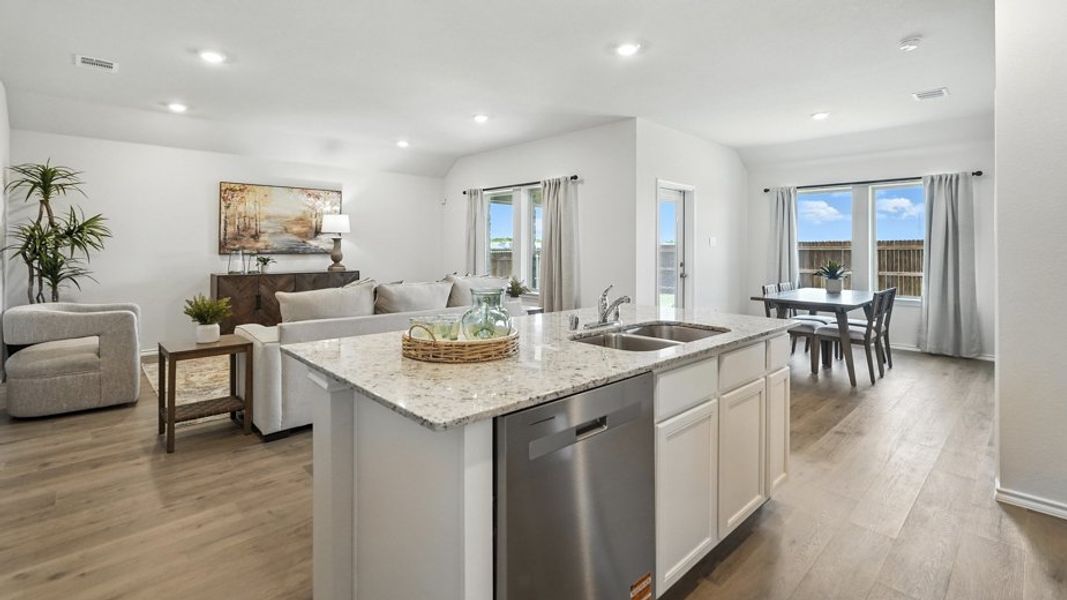 Furnished interior in a model home at Saddlebrook in Waxahachie (Image 7).