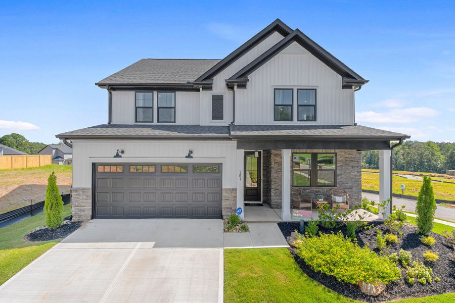 Front exterior of a home in the Eagle Creek community, located in Central, SC (Image 1).