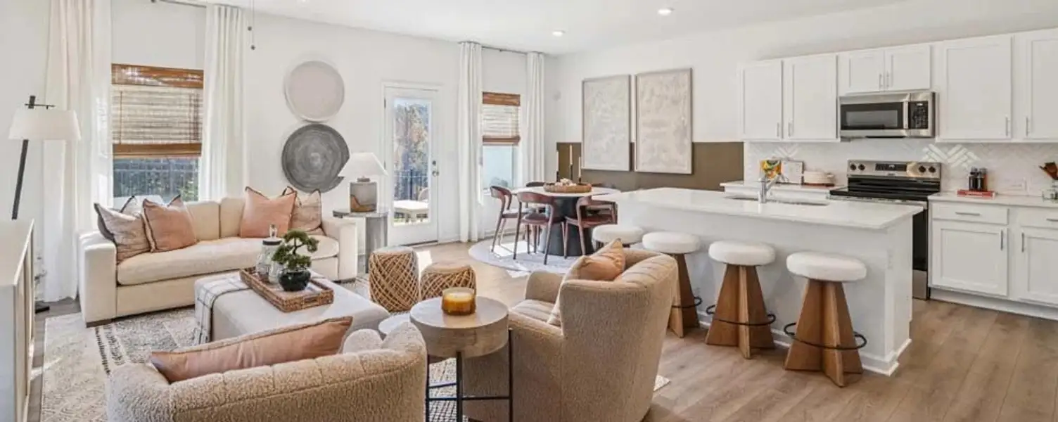 Furnished interior in a model home at Leydenview in Mableton (Image 4).