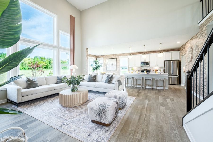 Furnished interior in a model home at Breakfast Point East in Panama City Beach (Image 8).