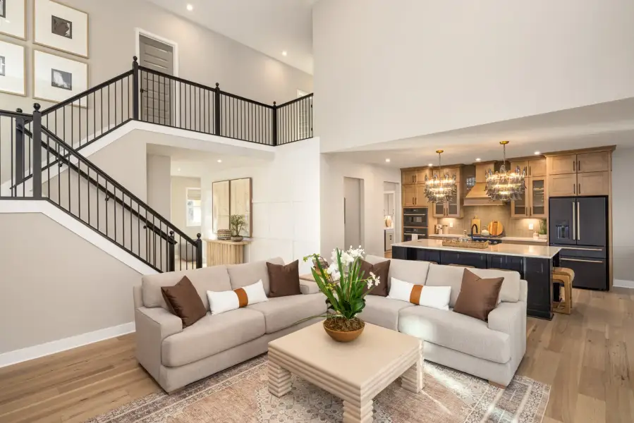 Furnished interior in a model home at The Meadows at Majors Drive in Cumming (Image 20).