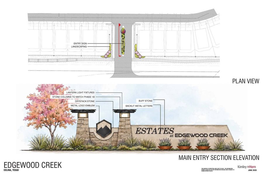 Architectural rendering of home exteriors planned for Estates at Edgewood Creek in Celina, TX (Image 12). Architectural rendering of home exteriors planned for Estates at Edgewood Creek in Celina, TX (Image 12).