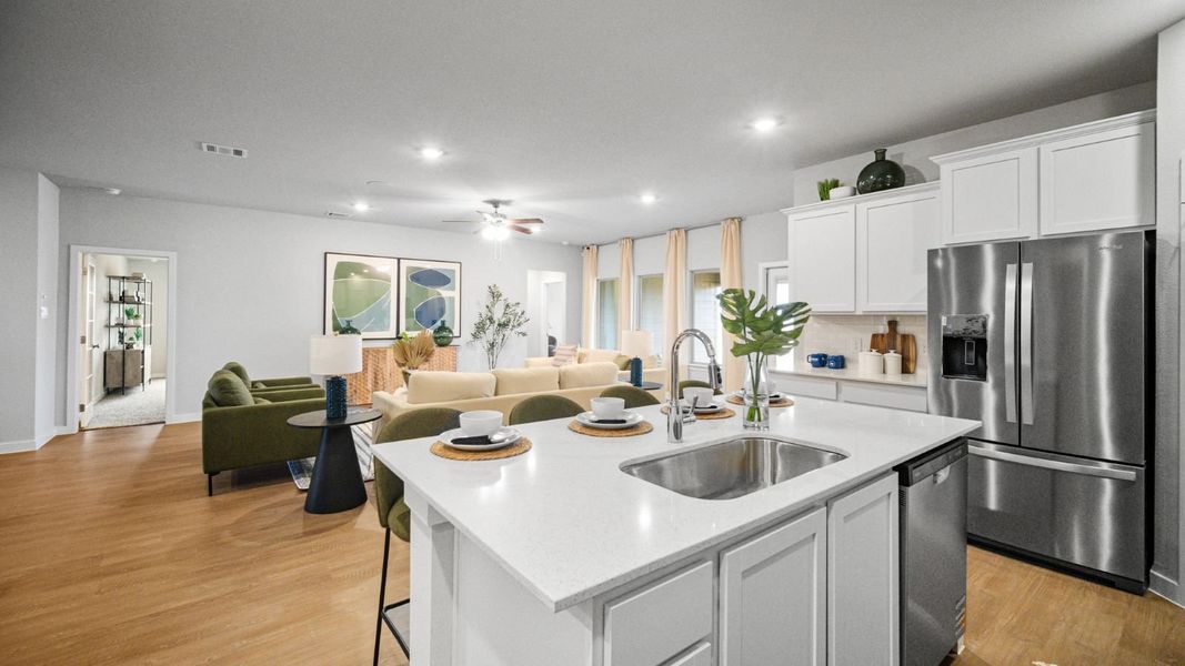 Furnished interior in a model home at Salem Crossing in Victoria (Image 3). Furnished interior in a model home at Salem Crossing in Victoria (Image 3).