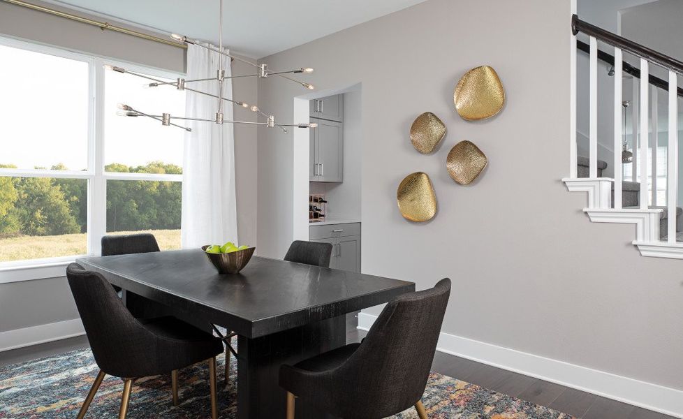 Furnished interior in a model home at Provence 50s in Austin (Image 12).