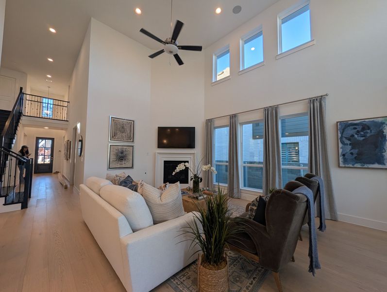 Furnished interior in a model home at Landmark in Denton (Image 21).