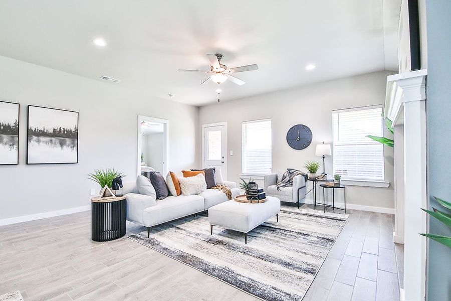Furnished interior in a model home at Viridian in Lubbock (Image 6).