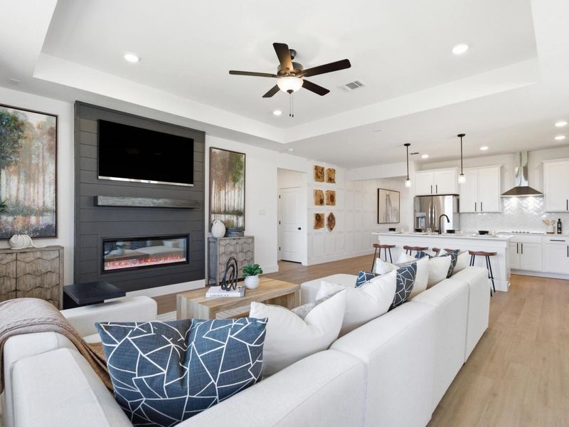 Furnished interior in a model home at Mercer Meadows in Royse City (Image 5).