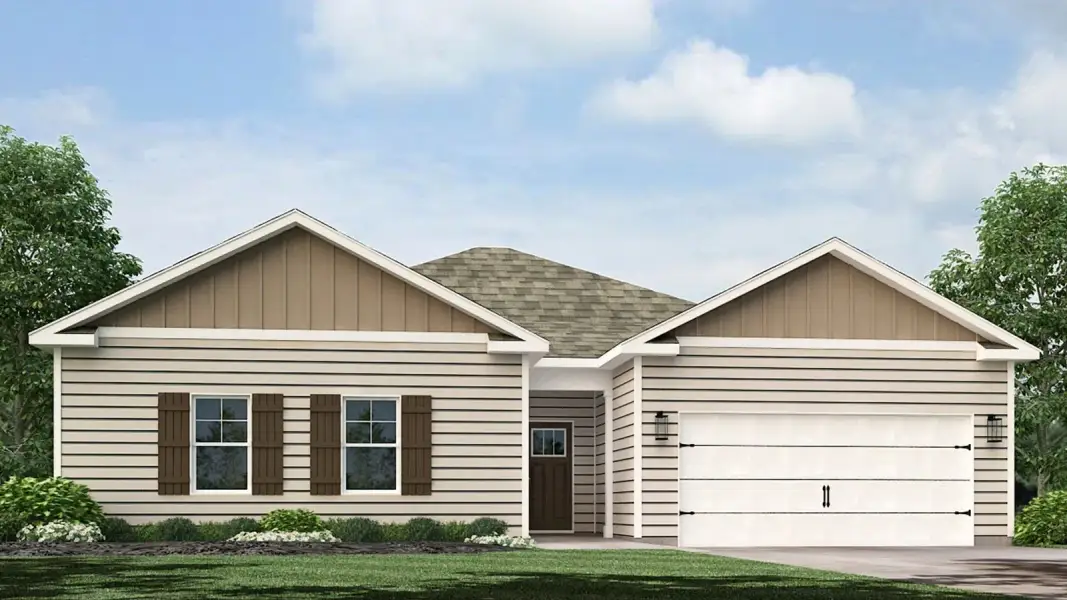 Front exterior of a home in the Hickory Pointe community, located in Corryton, TN (Image 1). Front exterior of a home in the Hickory Pointe community, located in Corryton, TN (Image 1).