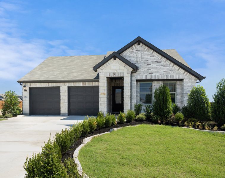 The exterior of the model home at River Ridge.