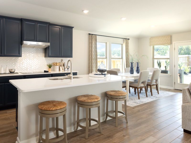 Furnished interior in a model home at Fox Falls in Boerne (Image 4).