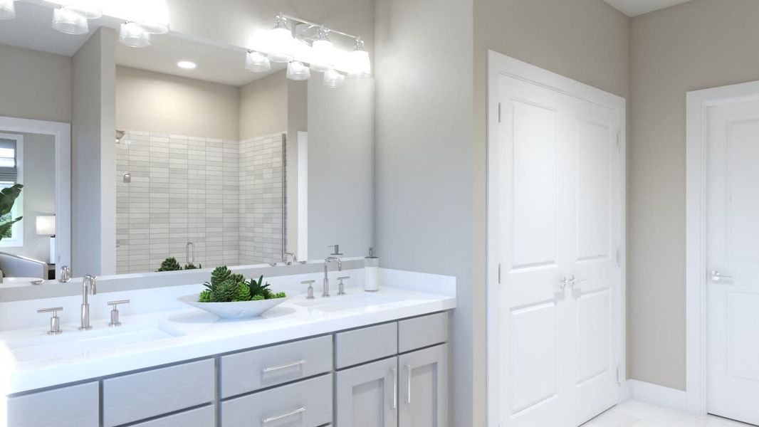 Primary Bathroom | Vista | Spring Walk at The Junction | DeBary, FL | Landsea Homes