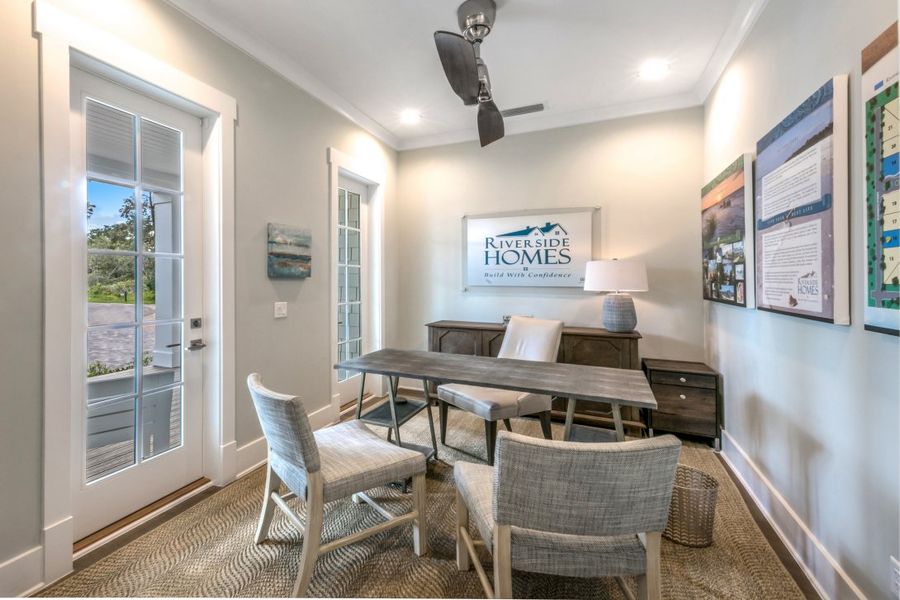 Furnished interior in a model home at Ocean Ridge in St. Augustine Beach (Image 5).