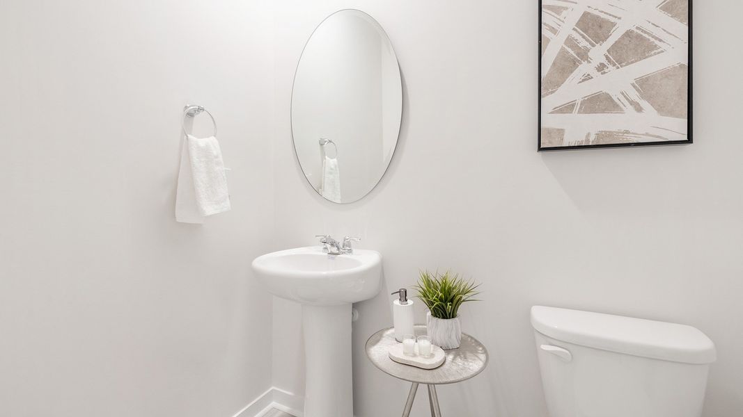 Furnished interior in a model home at Reedy Creek Preserve in Charlotte (Image 22).