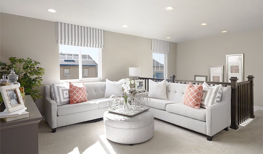 Furnished interior in a model home at The Glen in Colorado Springs (Image 21).