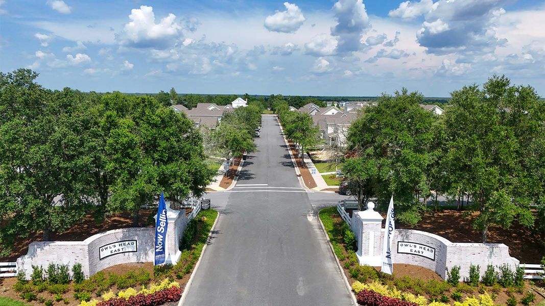 Entrance to the Owl's Head East community in Freeport, FL, featuring signage and landscaping (Image 1).