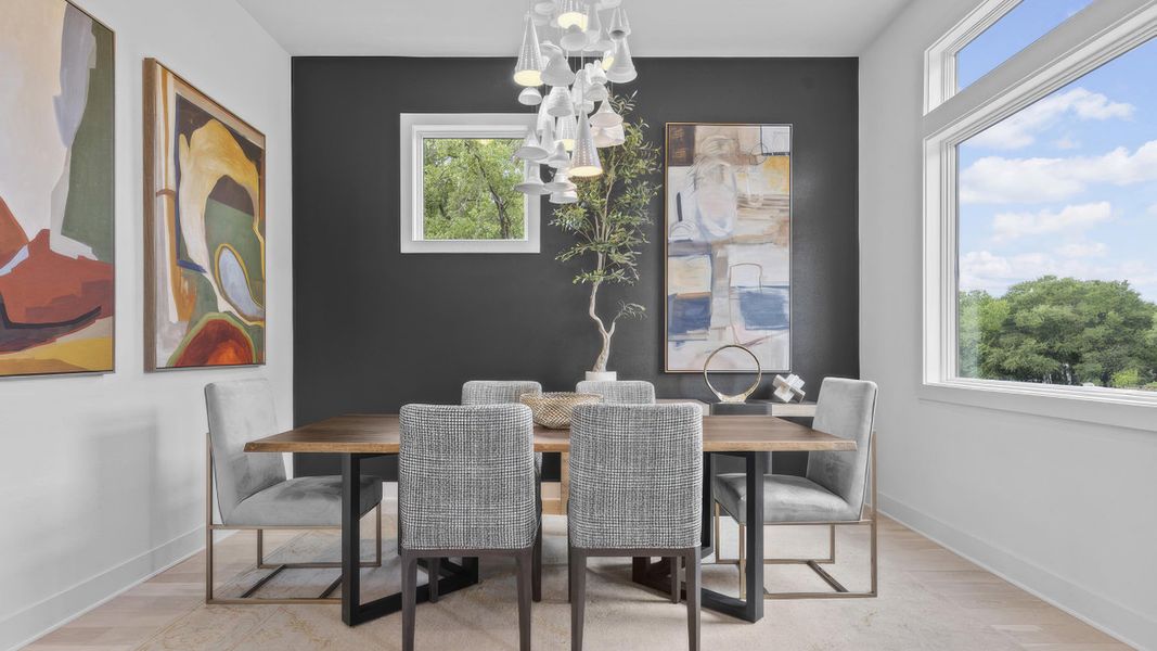Furnished interior in a model home at The Park at Sunridge in Austin (Image 26).