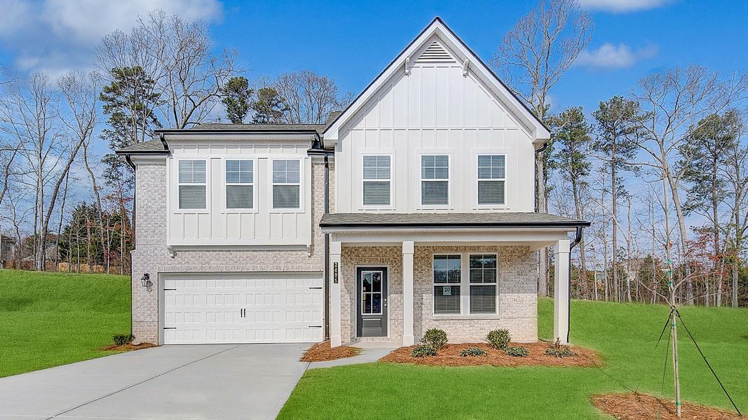 Front exterior of a home in the Hamilton Lakes community, located in Lawrenceville, GA (Image 9).